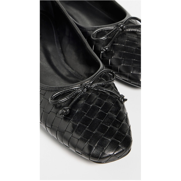 SCHUTZ New in Box Arissa Woven Ballet Square Toe Flat in Black // 6 - Picture 2 of 13